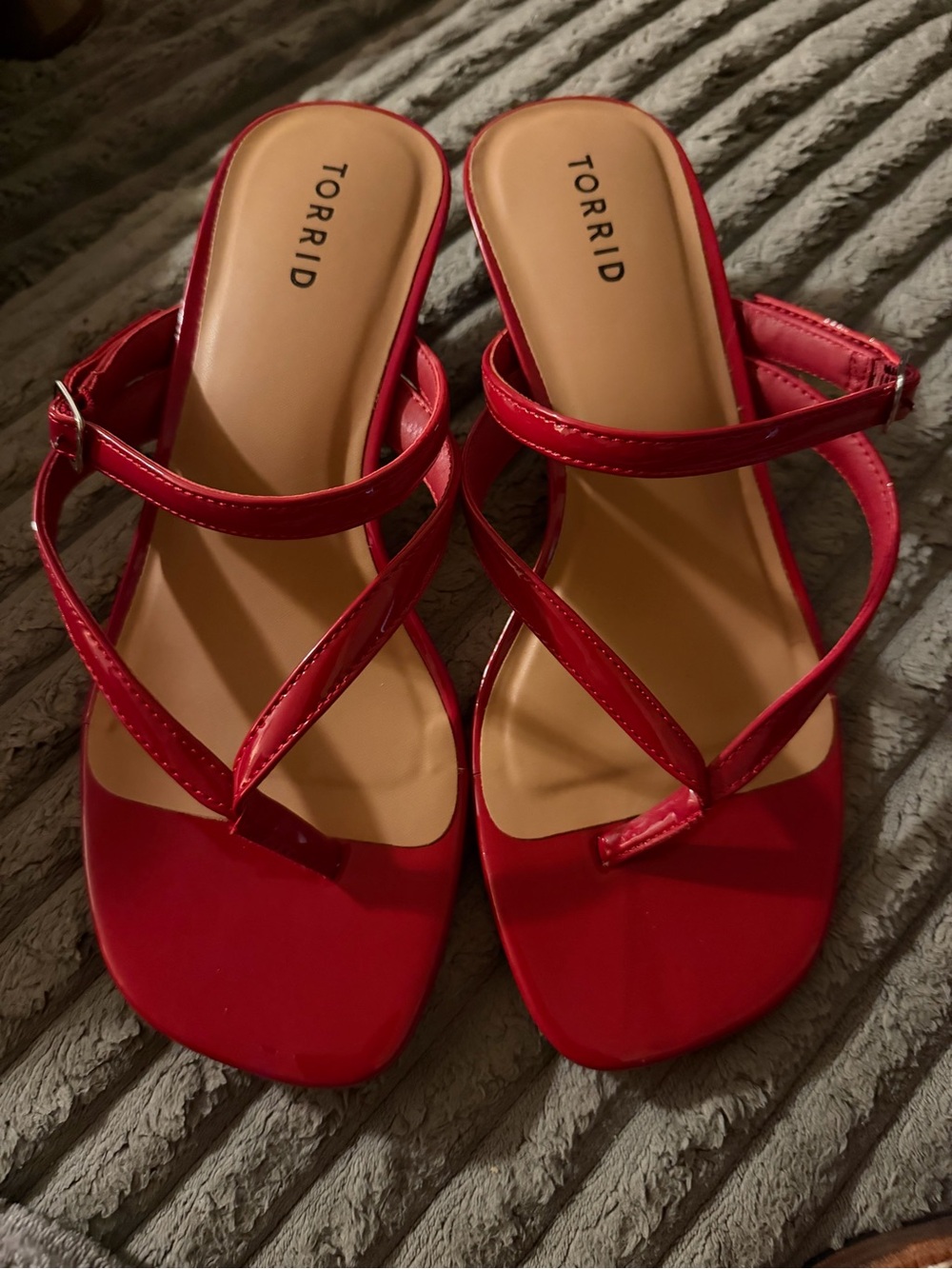 torrid Bright Red Strappy Slide Sandals